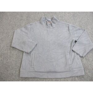 Koolaburra By UGG Sweater Womens XL Gray Sherpa Fleece Quarter Zip Pullover Cozy